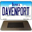 Davenport Iowa State License Plate Tag Novelty Magnet M-10941