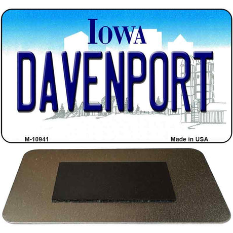 Davenport Iowa State License Plate Tag Novelty Magnet M-10941