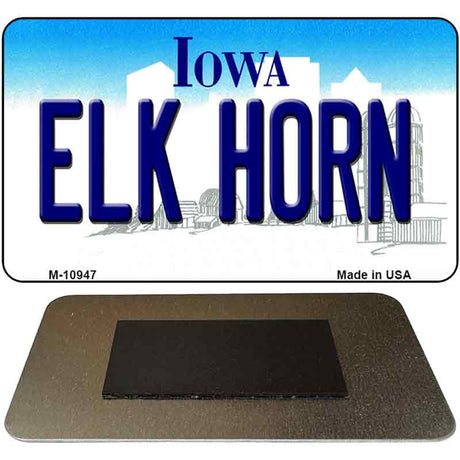 Elk Horn Iowa State License Plate Tag Novelty Magnet M-10947