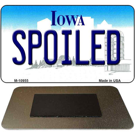 Spoiled Iowa State License Plate Tag Novelty Magnet M-10955