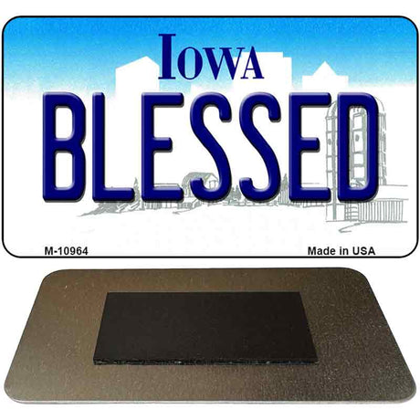 Blessed Iowa State License Plate Tag Novelty Magnet M-10964