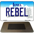 Rebel Iowa State License Plate Tag Novelty Magnet M-10973