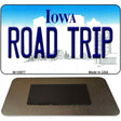 Road Trip Iowa State License Plate Tag Novelty Magnet M-10977