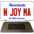 N Joy MA Massachusetts State License Plate Tag Magnet M-10980