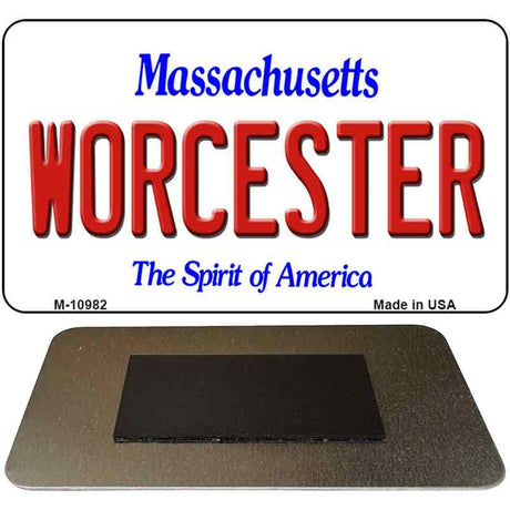 Worcester Massachusetts State License Plate Tag Magnet M-10982