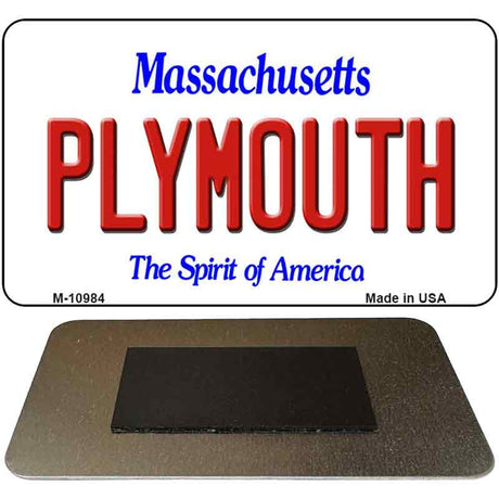 Plymouth Massachusetts State License Plate Tag Magnet M-10984