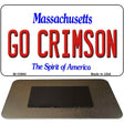 Go Crimson Massachusetts State License Plate Tag Magnet M-10994