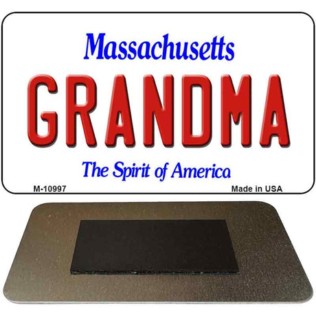 Grandma Massachusetts State License Plate Tag Magnet M-10997