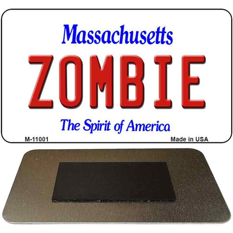 Zombie Massachusetts State License Plate Tag Magnet M-11001