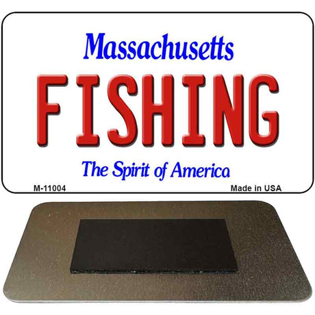 Fishing Massachusetts State License Plate Tag Magnet M-11004