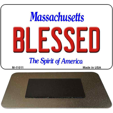 Blessed Massachusetts State License Plate Tag Magnet M-11011