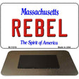 Rebel Massachusetts State License Plate Tag Magnet M-11018