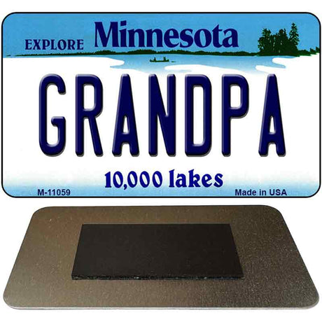 Grandpa Minnesota State License Plate Tag Novelty Magnet M-11059