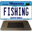 Fishing Minnesota State License Plate Tag Novelty Magnet M-11065