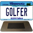 Golfer Minnesota State License Plate Tag Novelty Magnet M-11075