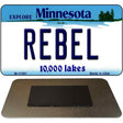 Rebel Minnesota State License Plate Tag Novelty Magnet M-11081