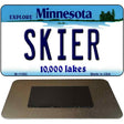 Skier Minnesota State License Plate Tag Novelty Magnet M-11082