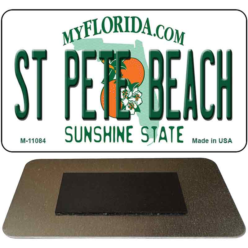 St Pete Beach Florida State License Plate Tag Magnet M-11084