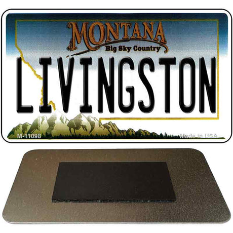 Livingston Montana State License Plate Tag Novelty Magnet M-11098