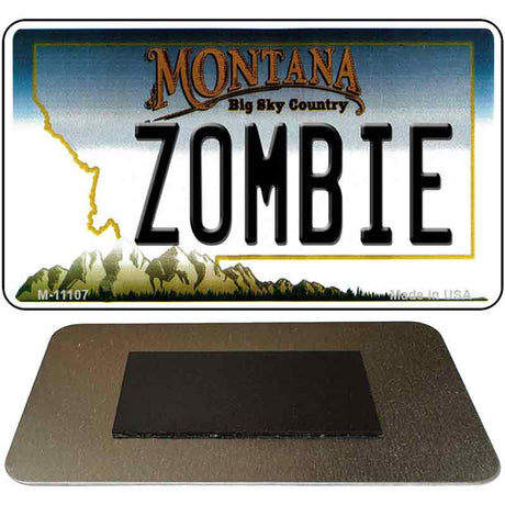 Zombie Montana State License Plate Tag Novelty Magnet M-11107