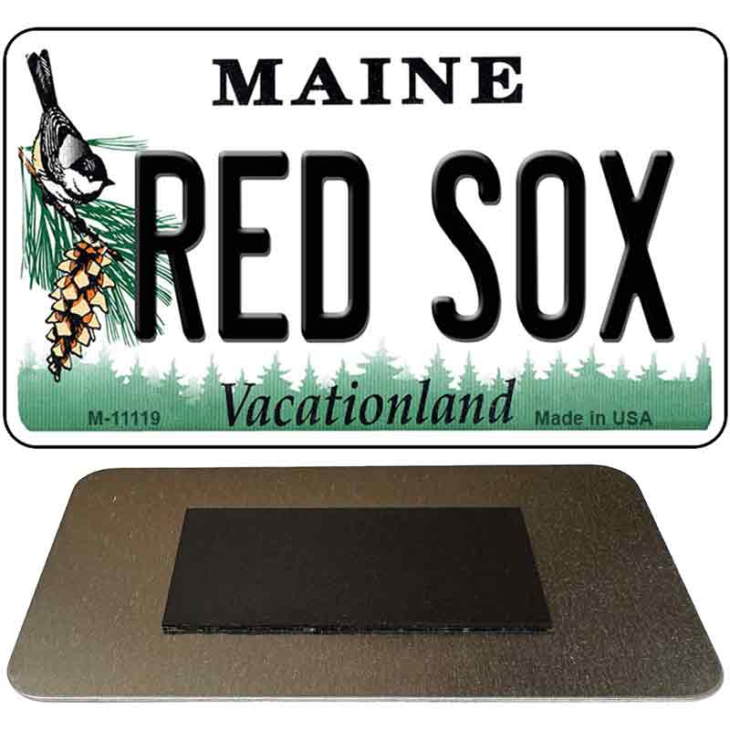 Maine Red Sox Novelty Metal Magnet M-11119