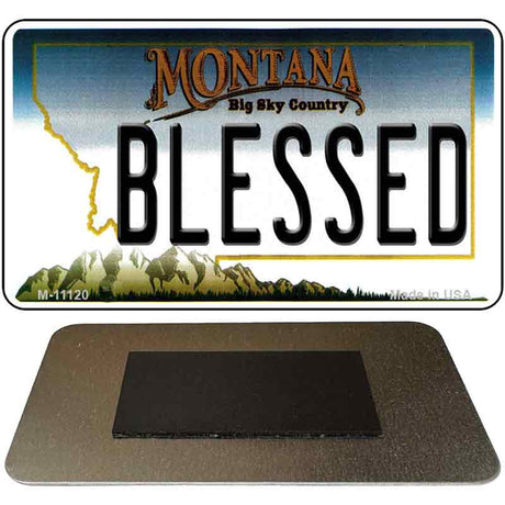 Blessed Montana State License Plate Tag Novelty Magnet M-11120