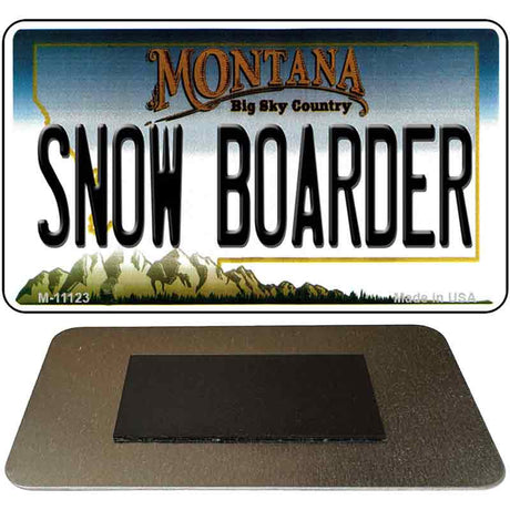 Snow Boarder Montana State License Plate Tag Novelty Magnet M-11123