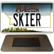 Skier Montana State License Plate Tag Novelty Magnet M-11124