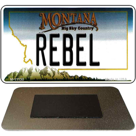 Rebel Montana State License Plate Tag Novelty Magnet M-11130