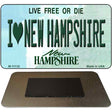 I Love New Hampshire State License Plate Tag Magnet M-11132