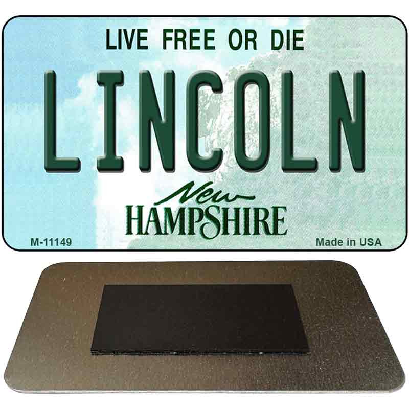 Lincoln New Hampshire State License Plate Tag Magnet M-11149