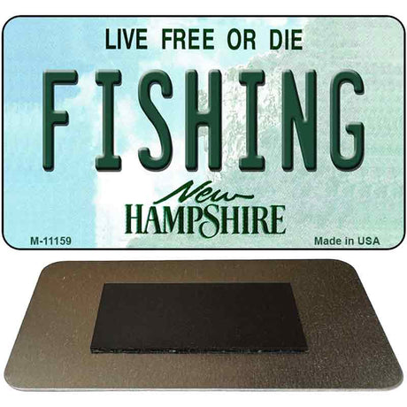 Fishing New Hampshire State License Plate Tag Magnet M-11159