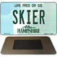 Skier New Hampshire State License Plate Tag Magnet M-11172