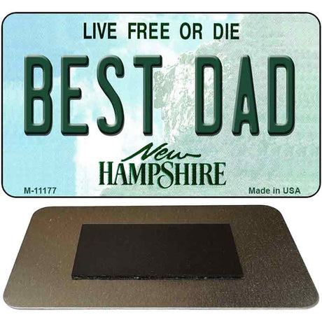 Best Dad New Hampshire State License Plate Tag Magnet M-11177