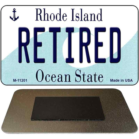 Retired Rhode Island State License Plate Tag Novelty Magnet M-11201