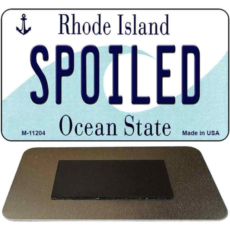 Spoiled Rhode Island State License Plate Tag Novelty Magnet M-11204