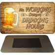 No Working During Drinking Hours Novelty Magnet M-11233