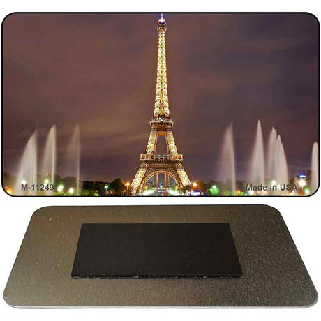 Eiffel Tower Night With Fountain Novelty Magnet M-11249