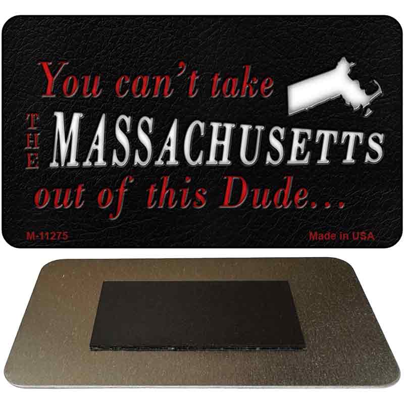 Massachusetts Dude Magnet Novelty Metal M-11275