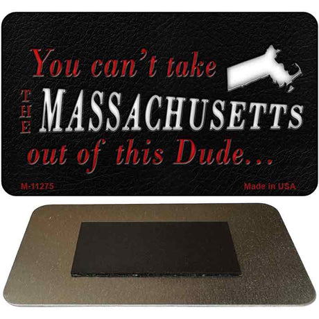 Massachusetts Dude Magnet Novelty Metal M-11275