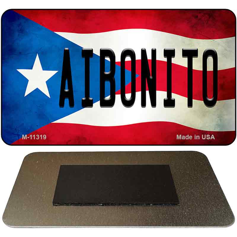 Aibonito Puerto Rico State Flag Novelty Metal Magnet M-11319