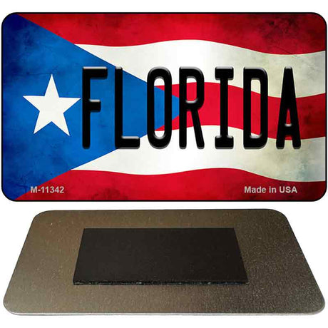 Florida Puerto Rico State Flag Novelty Metal Magnet M-11342