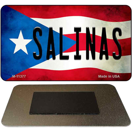 Salinas Puerto Rico State Flag Novelty Metal Magnet M-11377