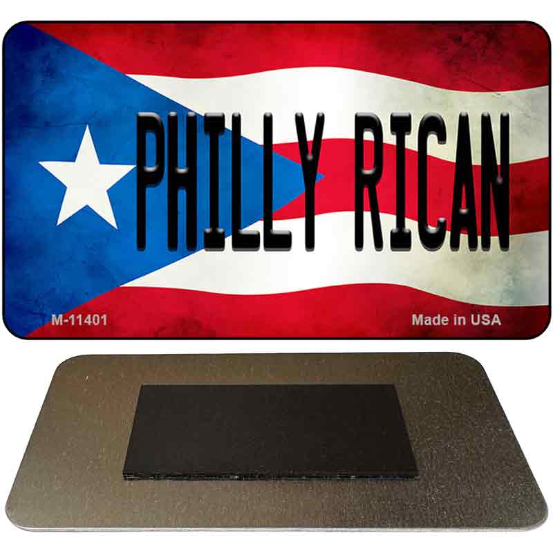 Philly Rican Puerto Rico State Flag Novelty Metal Magnet M-11401