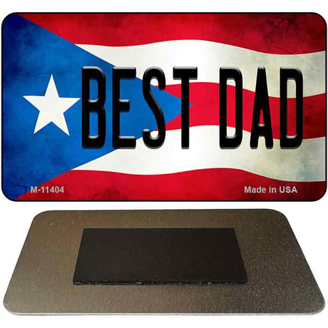 Best Dad Puerto Rico State Flag Novelty Metal Magnet M-11404