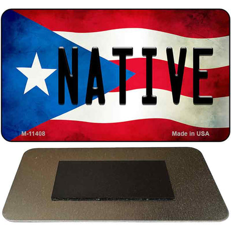 Native Puerto Rico State Flag Novelty Metal Magnet M-11408