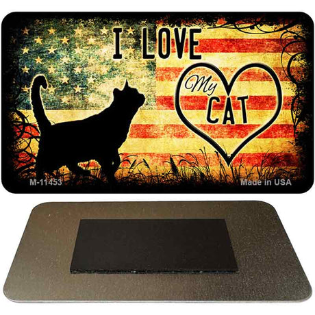 I Love My Cat Magnet Novelty Metal M-11453