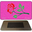 Illustrated Rose On Pink Chaise Lounge Novelty Metal Magnet M-11455