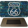 Route 66 Blue Brick Wall Novelty Metal Magnet M-11456