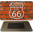 Route 66 Orange Brick Wall Novelty Metal Magnet M-11461